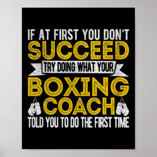 Funny Boxing Coach Boxtrainer Retro Poster