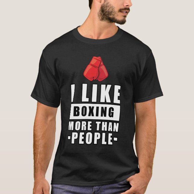 Funny Boxing Design T-Shirt (Vorderseite)