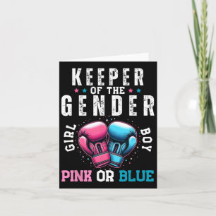 Funny Boxing Gender Reveal Keeper Karte