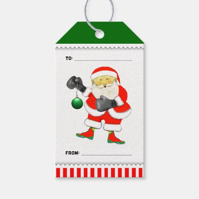 Funny Boxing Geschenkanhänger (Vorderseite)