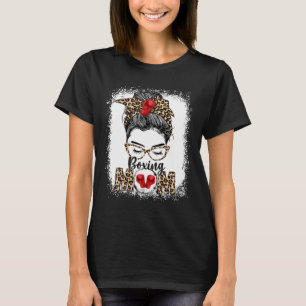 Funny Boxing Gloves Messy Bun Boxing Mama T-Shirt