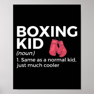 Funny Boxing Kid Definition Poster