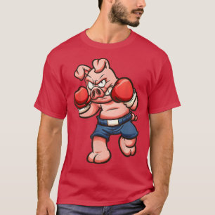 Funny Boxing Pig Kickboxer Wettbewerbe Wrestling T-Shirt