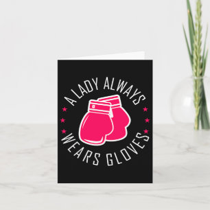 Funny Boxing Pink Gloves T Shirt Women Boxer Karte