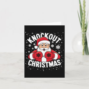 Funny Boxing Player Xmas Lights Weihnachtsmann Chr Karte