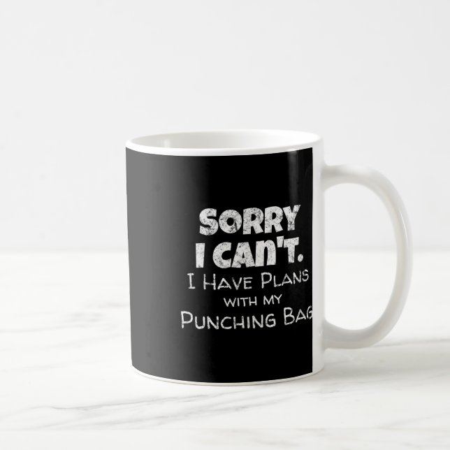 Funny Boxing Quote Design - Punching Bag Boxer Mem Kaffeetasse (Rechts)