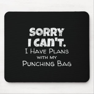 Funny Boxing Quote Design - Punching Bag Boxer Mem Mousepad