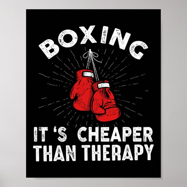 Funny Boxing Quote Gloves Boxer Poster (Vorne)