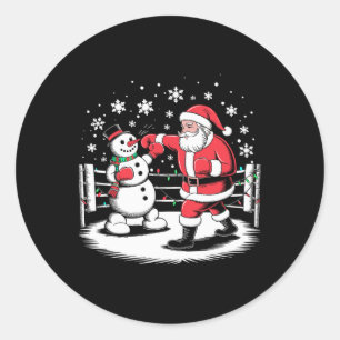 Funny Boxing Spieler Weihnachten Weihnachten Schne Runder Aufkleber