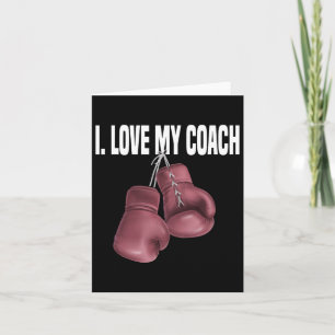 Funny Boxing Sport Zitat I Liebe Mein Coach Cool C Karte