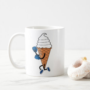 Funny Boxing Sportaktivitäten Ice Cone Cartoon Kaffeetasse