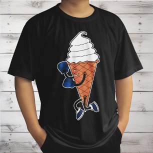 Funny Boxing Sportaktivitäten Ice Cone Cartoon T-Shirt
