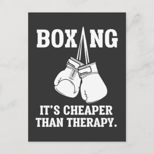 Funny Boxing Therapy Sarcastic Boxer Martial Arts Postkarte