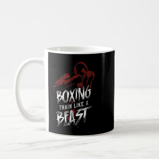 Funny Boxing Vintag Boxing Train Kaffeetasse (Links)