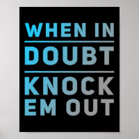 Funny Boxing Zitate lustig, wann im Zweifel klopfe