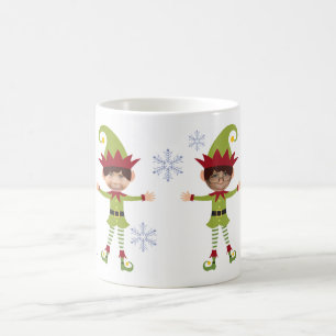 Funny Boy Elves Custom Kids Fotos Frohe Weihnachte Kaffeetasse