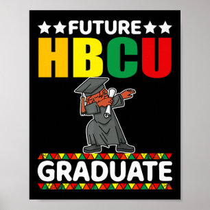 Funny Boy Uni-Abschluß Kid Future Hbcu Gradu Poster