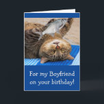 Funny Boyfriend Fischen Geburtstag Karte<br><div class="desc">Gib deinem Mann eine Karte,  an die er sich mit dieser lustigen Katze und Fisch erinnern wird. Gut für den Mann,  der nur noch eine besetzen muss. Danke für die Suche und hoffen,  dass Sie Spaß haben. Foto ©Christine Greenspan</div>