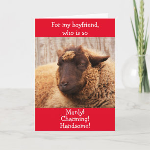 Funny Boyfriend Sheep Valentine's Holiday Card Feiertagskarte