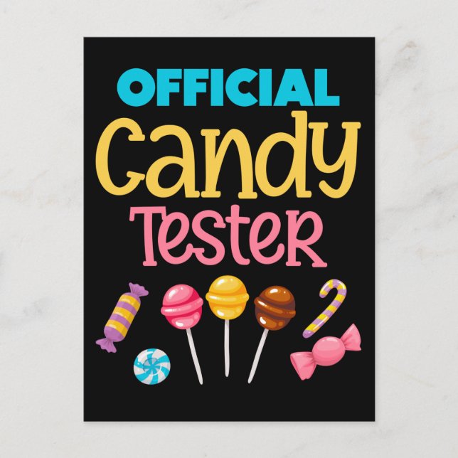 Funny Boys Girls Candy Lover Postkarte (Vorderseite)