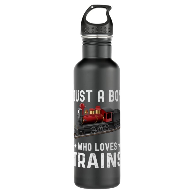 Funny Boys nur ein Junge, der Lieben trainiert die Edelstahlflasche (Vorderseite)