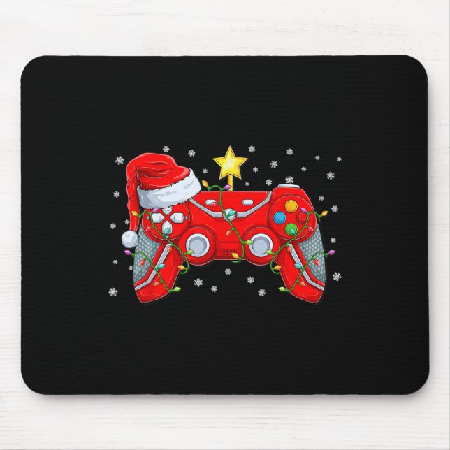 Funny Boys Weihnachts-Shirts Video Game Weihnachts Mousepad (Vorne)