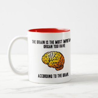 Funny Brain Jokes - Subjektivität Zweifarbige Tasse