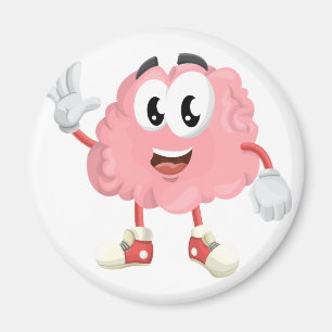 Funny Brain Wave Cartoon Magnet