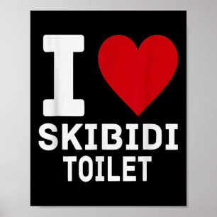 Funny Brainrot Skibidi Toilette Männer Frauen Kind Poster