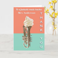 Funny Brass Teacher Ice Cream Cornet Vielen Dank