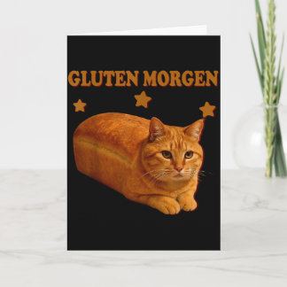 Funny Bread Cat Meme Gluten Morgen Humor Graphic G Karte