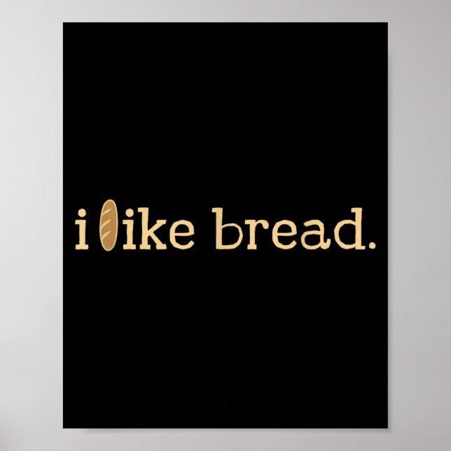 Funny Bread Lover Minimalist Sourdough Baking  Poster (Vorne)