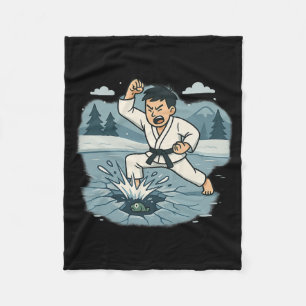 Funny Break Ice Karate Chop Martial Arts Spaß Fleecedecke