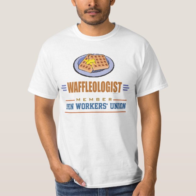 Funny Breakfast Waffeln T-Shirt (Vorderseite)