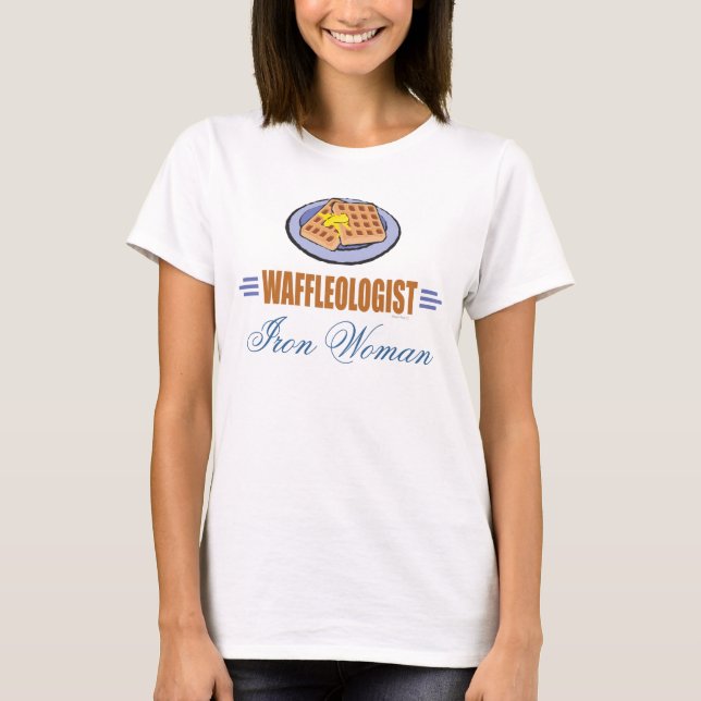 Funny Breakfast Waffeln T-Shirt (Vorderseite)
