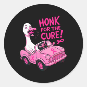 Funny Breast Cancer Awareness Honk for the Cure Pi Runder Aufkleber