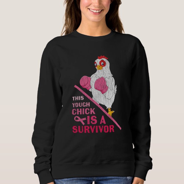 Funny Breast Cancer Warrior Survivor Girl Women Sweatshirt (Vorderseite)