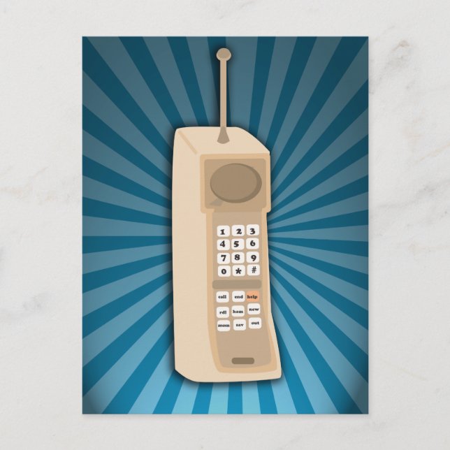 Funny Brick Handy Postkarte (Vorderseite)