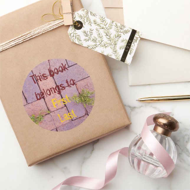 Funny Brick Walkway Buchzeichen Runder Aufkleber (Schenken)