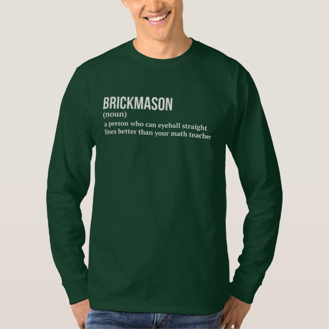 Funny Brickmason Definition T-Shirt (Vorderseite)