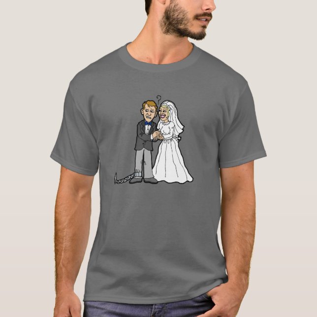 Funny Bride & Groom T - Shirt (Vorderseite)
