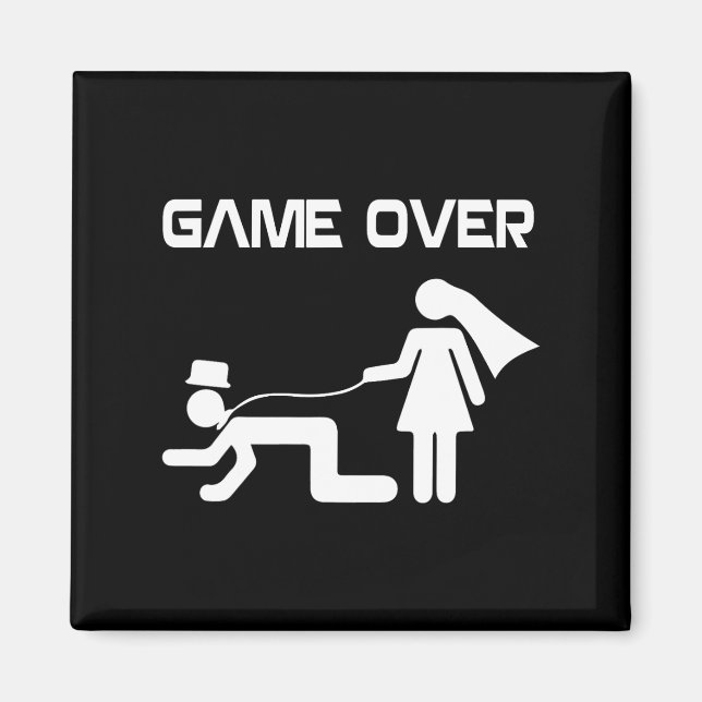 Funny Bride Groom Wedding Bachelor Bachelorette Pa Magnet (Vorne)