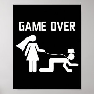 Funny Bride Groom Wedding Bachelor Bachelorette Pa Poster