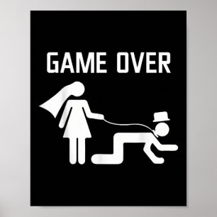 Funny Bride Groom Wedding Bachelor Bachelorette Pa Poster