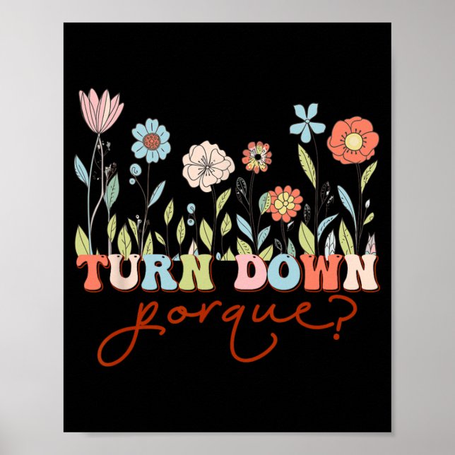 Funny Bride Junggeselinnen-Abschied Bride Floral T Poster (Vorne)