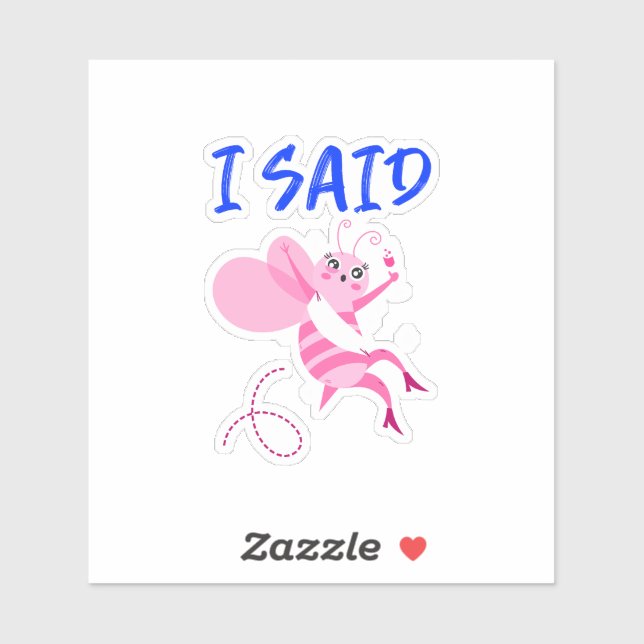 Funny Bride To Be Cute Cartoon Bridal Gift Aufkleber (Blatt)