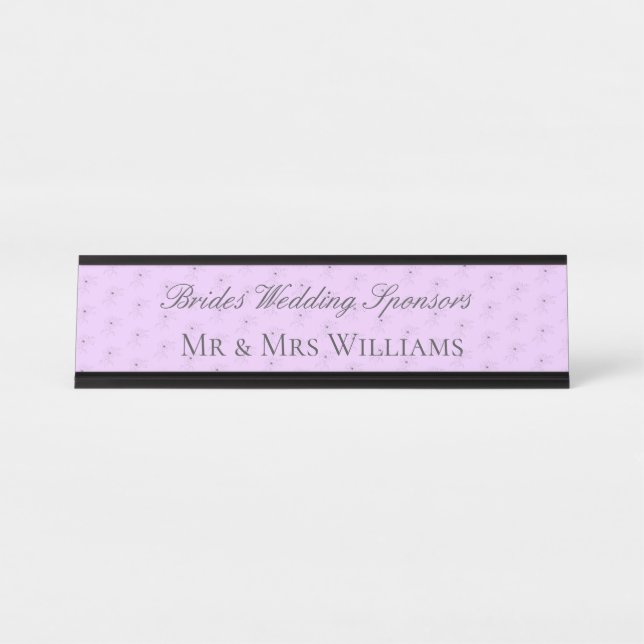 Funny Brides Parents Wedname Plate Schreibtischnamensplakette (Vorderseite )