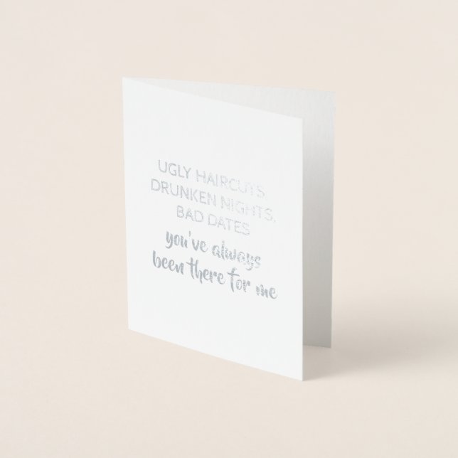 Funny Bridesmaid oder Trauzeugin Folienkarte (Vorderseite)