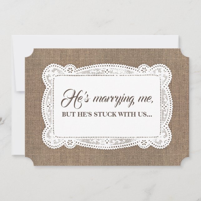 Funny Bridesmaid / Trauzeugin Rustikaler Vorschlag Einladung (Vorderseite)