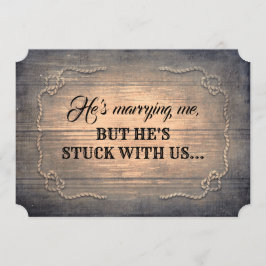 Funny Bridesmaid / Trauzeugin Rustikaler Vorschlag Einladung